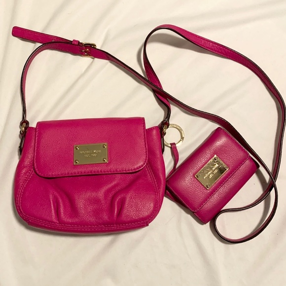 Hot Pink Michael Kors Purse And Wallet Set